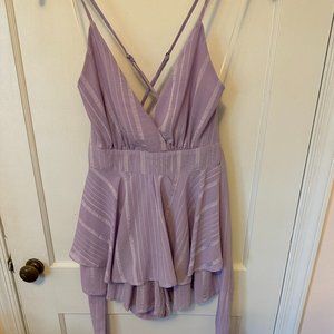 Cute Mini Violet Strappy Romper